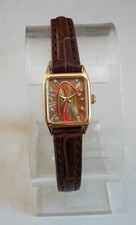 Women Virgin Mary Guadalupe Brown Leather Ban...