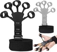 Finger Strengthener with 6 Resistant Level Grip Strength Trainer For Hand