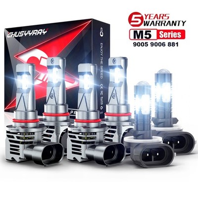 For Oldsmobile Alero GLS GX 1999-2004 LED Headlight High Low Fog Light Bulbs Kit