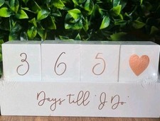 Paperchase Wedding Countdown Blocks Engagement Gift "Days Till I Do"