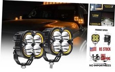120W 3" Lights Pods with DRL, 12000LM Auxiliary Driving LED Pods, Two Lights