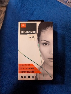 JBL Reflect Mini In-Ear Sport Earbuds Teal/Black Mic Sweat-Proof 3.5mm