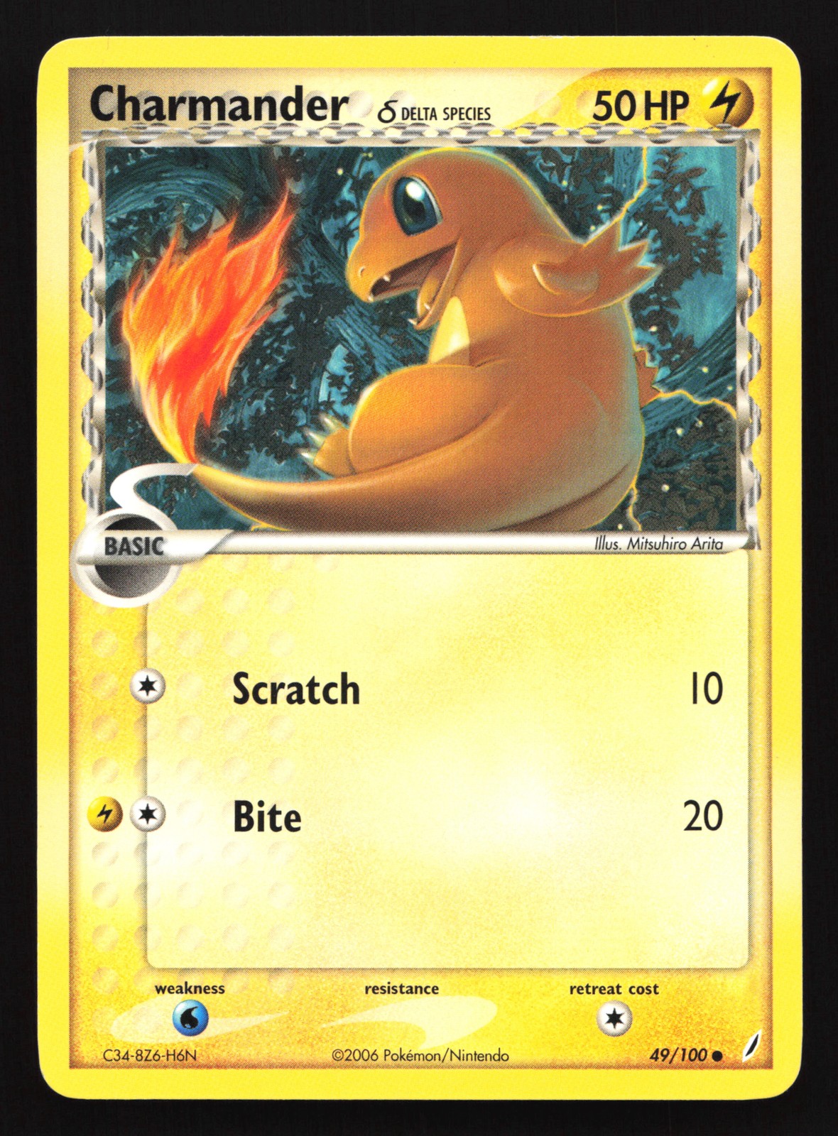 Charmander (Delta Species) 49/100 Crystal Guardians Common Pokemon Card