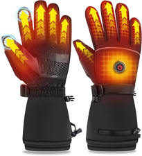 Rechargeable Heated Gloves for Men Women - Waterproof Touchscreen Winter Gear