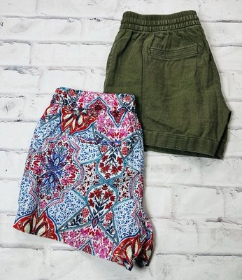 Womens Shorts Gap Small S Running Gym Paisley Old Navy Green Floral Lot Of 2
