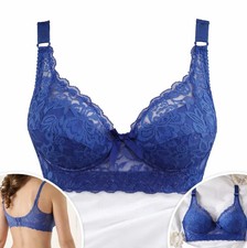 Lace Bra Women Full Cup Adjustable Thin Plus Size Soft Large B C D Cups