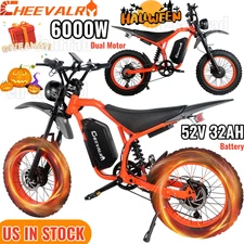 G20 PRO 20"Electric Dirt Bike Fat E-Bike 6000W 52V 32Ah All Terrain E-Motorcycle