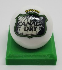 Canada Dry 1" Glass Logo Marble w/ Colored Stand