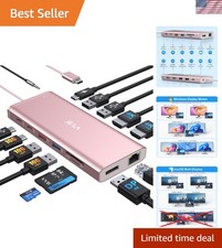 USB C Laptop Docking Station Dual Monitor 14 in 1 USB C Hub Multi Adapter