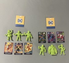 Wendys Kids Meal Toy DC Superhero Green set 3 set 4 Mini Figures  Cards