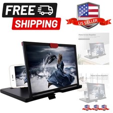 Screen Magnifier Amplifier, 12'' Mobile Phone 3D HD Magnifying Projector with...
