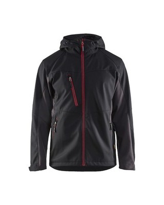 Blakläder Softshell Jacke schwarz/rot Gr.XXL