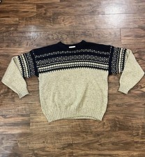 Vintage 90s Eddie Bauer Wool Knit Sweater Made In USA Size XL