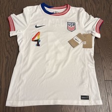Nike Tyler Adams #4 USA National Team 2024 Jersey with Pride USMNT Womens Small