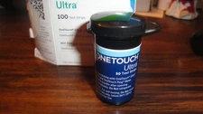 One Touch Ultra Blue Blood Glucose Test Strips - 50 Count Epx 09-30-2026