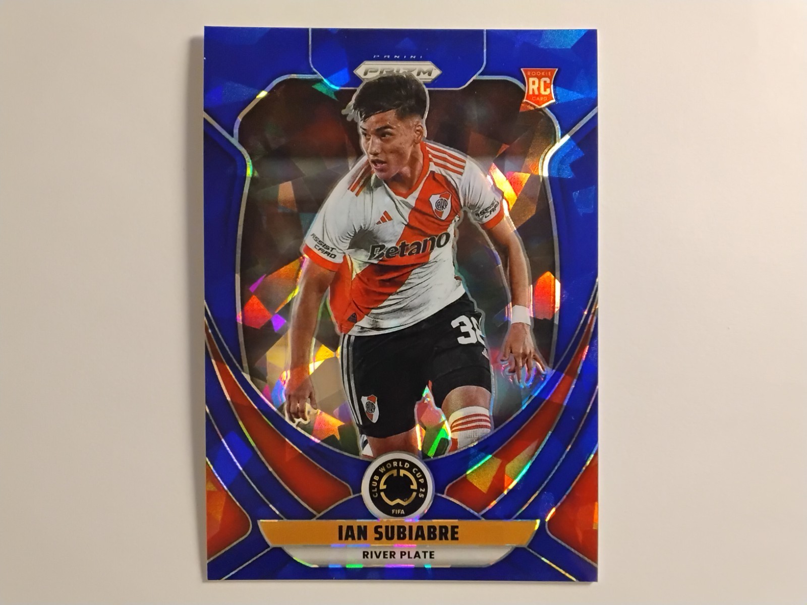2025 Panini Prizm FIFA Club World Cup #176 Ian Subiabre (RC) Blue Ice Prizm /175