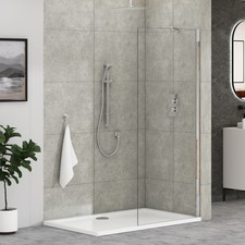 1000mm Walk in Wet Room Shower Enclosure Screen Panel 8mm Easy Clean Nano Glass