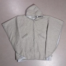 Peruvian Link Alpaca Collection Gray Hooded Poncho Shawl Cape One Size Made Peru