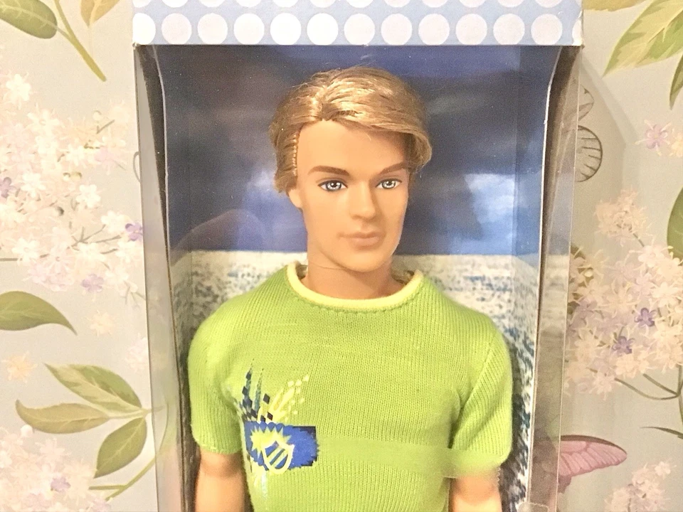 Muñeca Barbie Beach Glam Ken 2006 nueva en caja #K8387 con coche Beach Glam #L5424 Foto 3 de 4