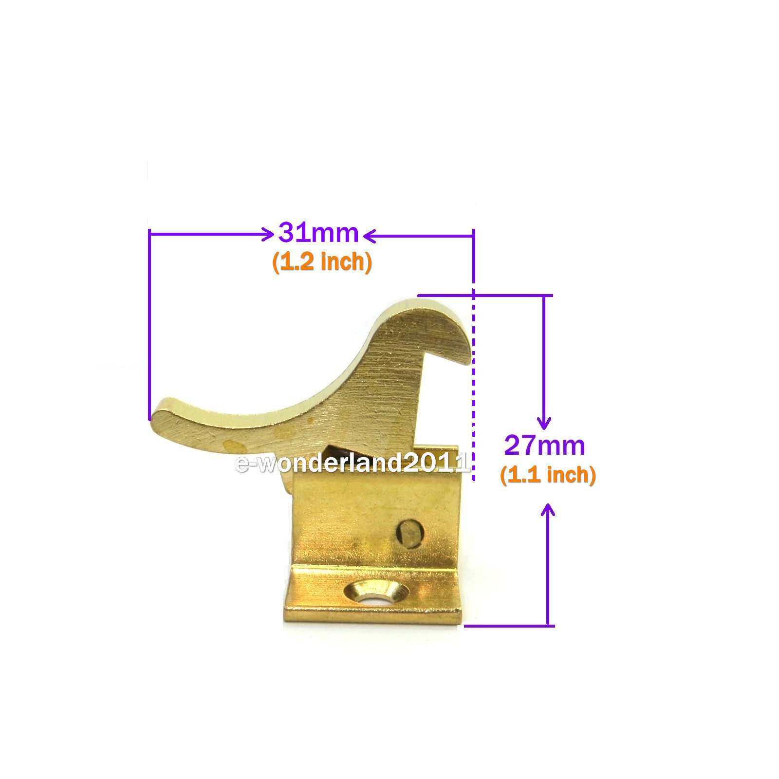 5 Extra Heavy Duty Elbow Latch Door / Window Catch Brass