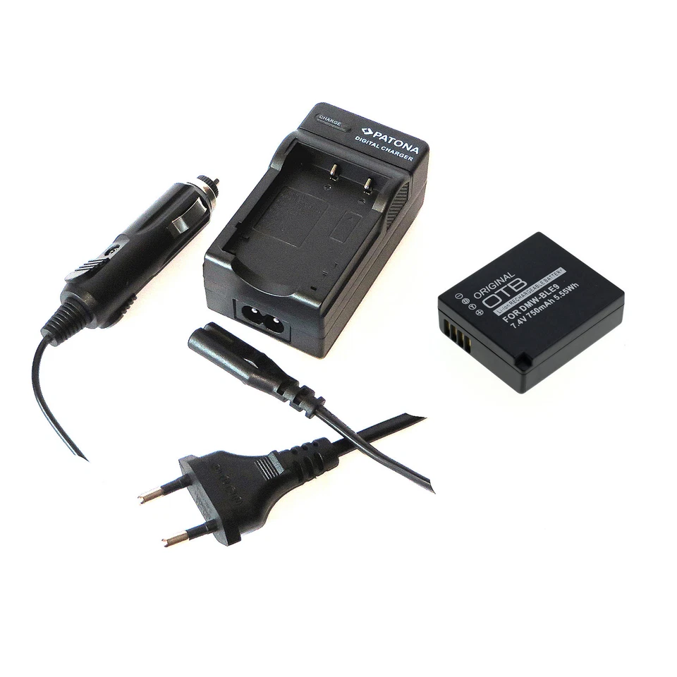 PATONA, OTB Akku und Ladegerät für Panasonic Lumix DMC-GF6 DMC-GX7 DMC-LX100 DMC-GX80
