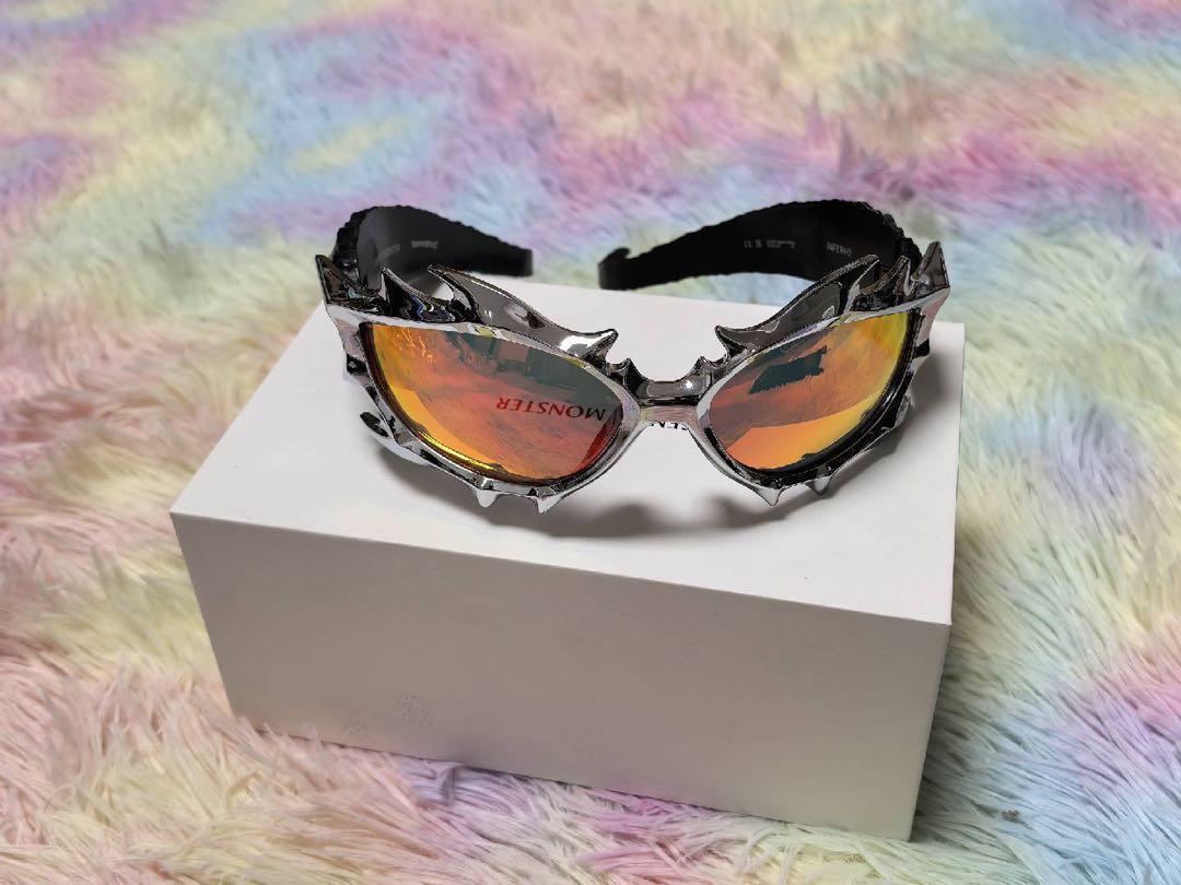 Gentle Monster Tekken 8 Inferno CS1 Sunglasses Silver Frame Red