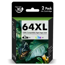 64XL XXL Black Color Ink Cartridge for HP 64 XL Envy 7155 7158 7855 7858 Printer