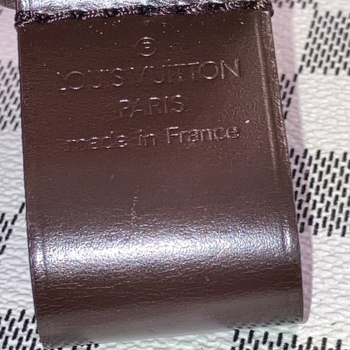 LOUIS VUITTON Large Brown Name Tag & Poignet Leather & Gold Hardware set . - Picture 14 of 15