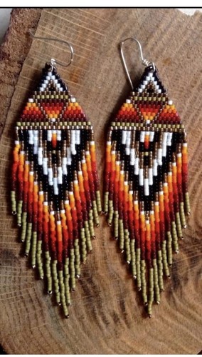 Summer Beaded Fringe Earrings | Statement Boho Earrings | Colorful 4U