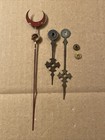 Antique Ingraham Dew Drop Calendar Wall Clock Hands Parts
