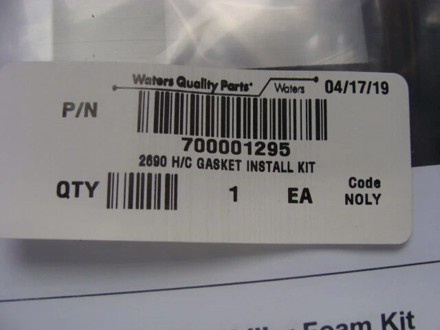 Waters 2690 H/C Gasket Install Kit P/N 700001295 | eBay