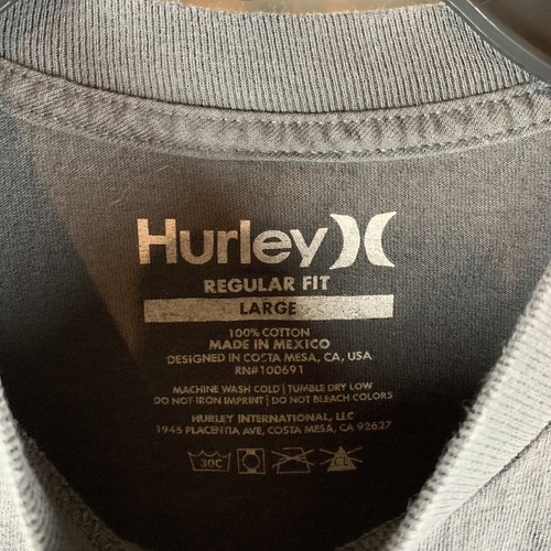 Hurley Haleiwa North Shore Hawaii T-Shirt Boys Large Gray Cotton Pullover 6523 - Picture 3 of 8
