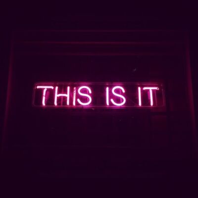 This Is It Pink Acrylic 14''x4'' Neon Light Sign Lamp Wall Decor Display Bedroom