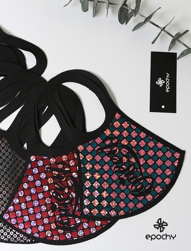 Epochy Stylish face mask, Reusable, Washable Triple Layer Geometric pattern - Picture 6 of 64