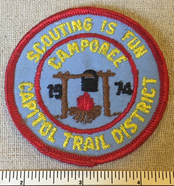 Vintage 1974 CAPITOL TRAIL Boy Scout Camporee PATCH BSA Hike Camp eBay