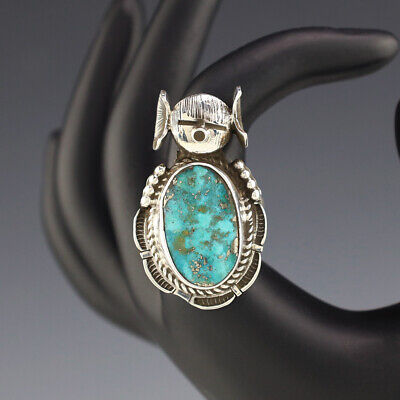 Wonderful Vintage Native American Navajo Turquoise Sterling Silver Turtle Ring Wonderful Vintage Native American Navajo Turquoise Sterling Silver Turtle Ring