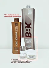 Brazilian Blowout Express Solution Keratin Treatment 1 oz Kit/ Step by Step