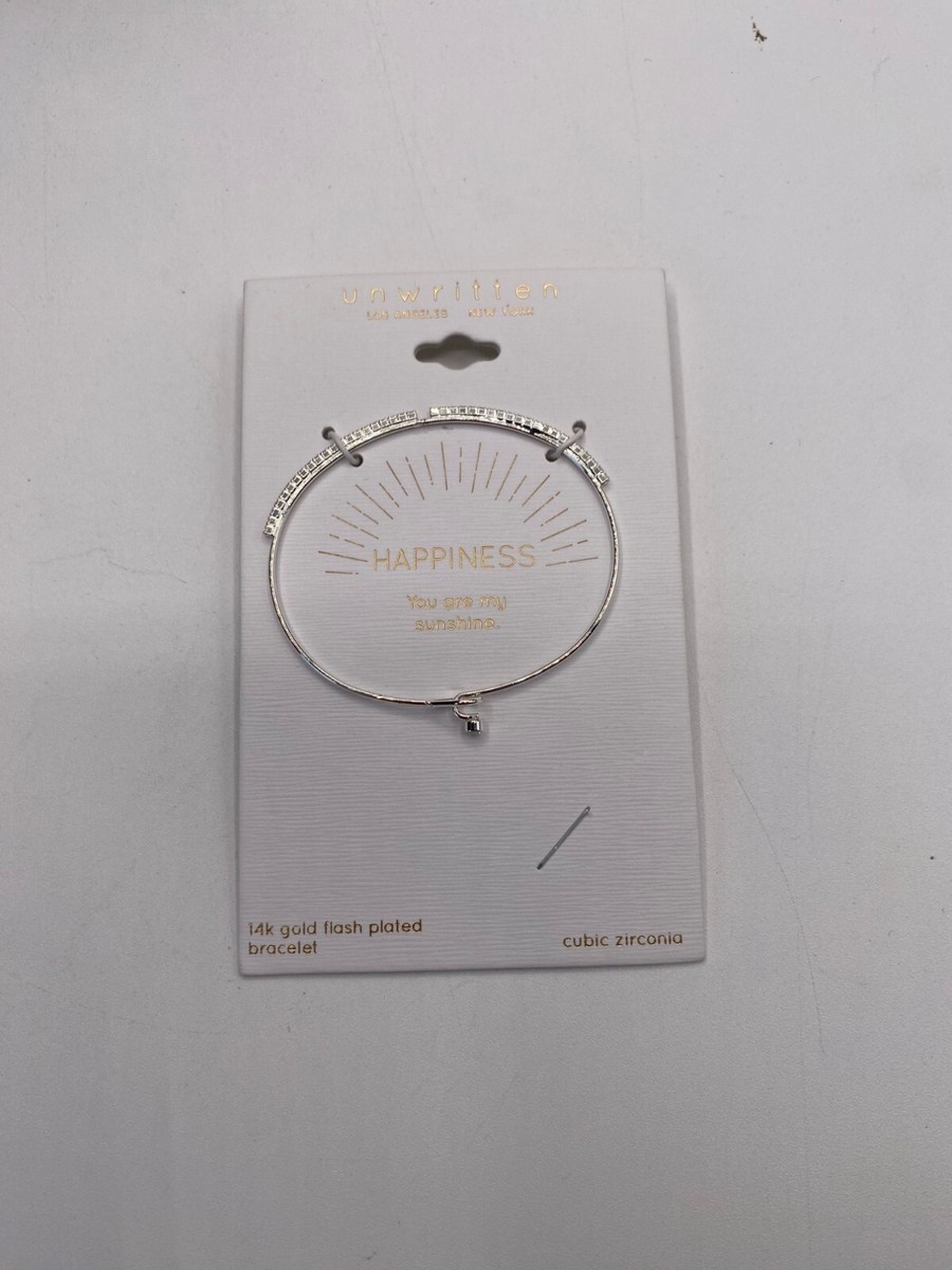 Unwritten Multi Color Cubic Zirconia Heart Bracelet Silver NWD (Broken  Piece)