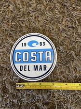 Costa Del Mar Sunglasses Logo 1983 Blue White Sticker Decal 4  