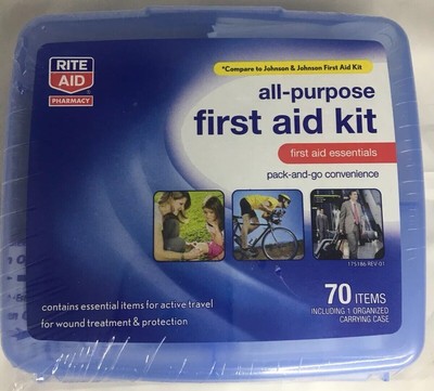 First Aid Kit All-Purpose Portable Compact Emergency 70 Items