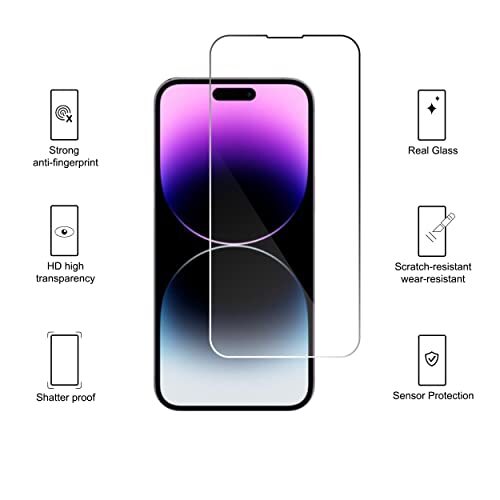 Ailun Glass Screen Protector for iPhone 14/14 Pro 6.1 Inch Display 3 Pack Tem... - Picture 2 of 6
