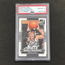 2014-15 Donruss Basketball #64 Mirza Teletovic Signed Card AUTO 10 PSA Slabbed N