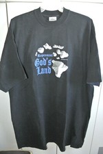 God's Land Born Raised in Hawaii Mens 4XL Tall Black Shaka T-shirt/New