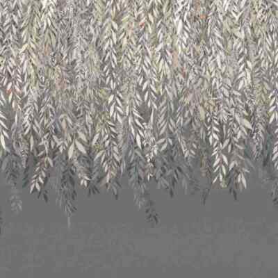 IKA50136M - Ichika Cascading Willow Charcoal OHPOPSI Wallpaper