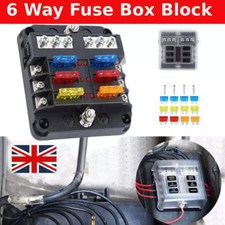 Fuse Box Block 6-Way Blade Auto Marine /w FuseBox Holder 12V 32V Bus Bar Car Kit