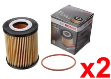 Bosch Oil Filter 2PCS For BMW 3 5 Series X3 X5 Z3 Z4 Ford GT Volvo S80 V70 XC90