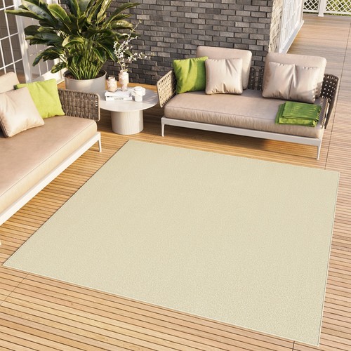 Alfombra cuadrada salón piso corto interior exterior resistente a los rayos UV monocromática - Imagen 2 de 49