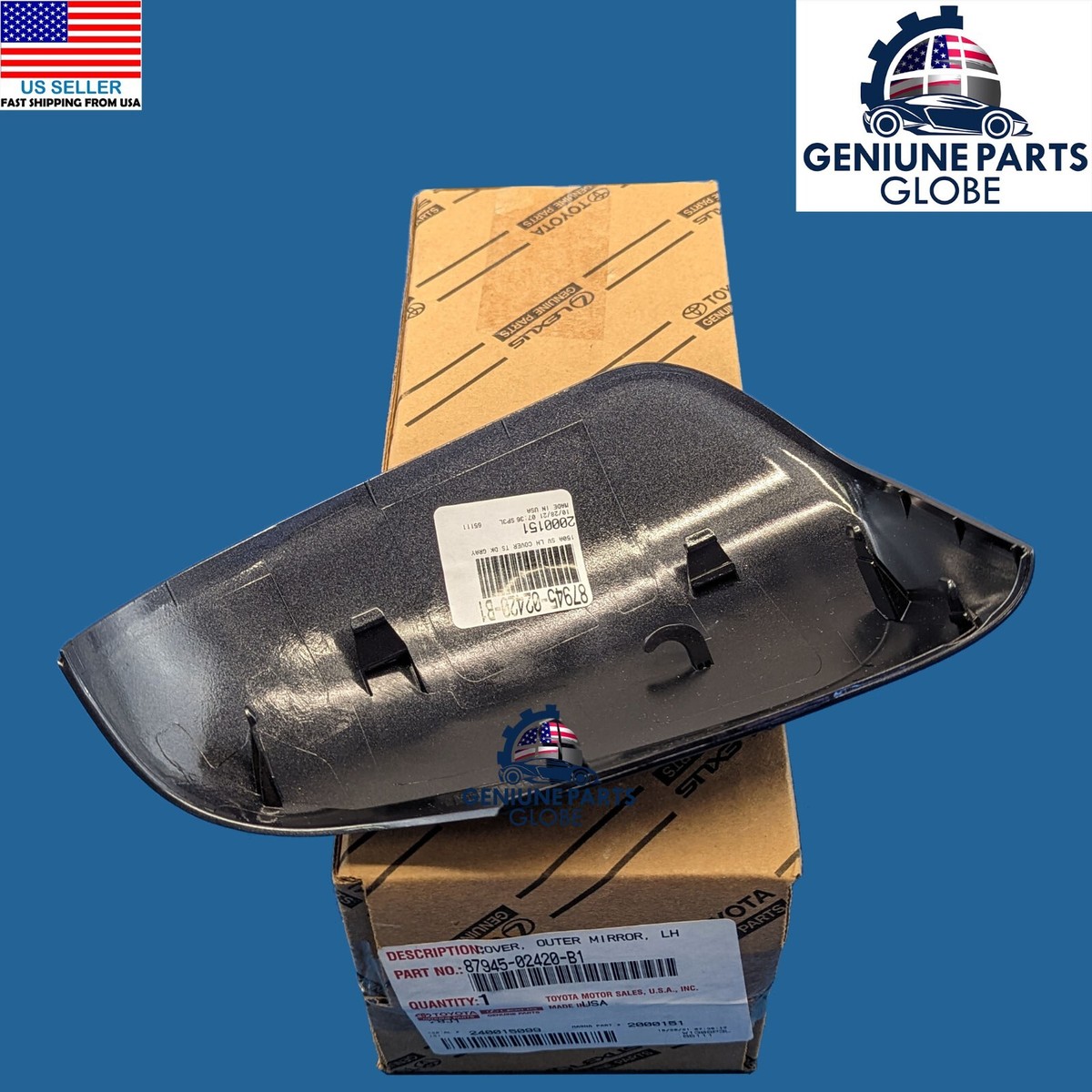 GENUINE TOYOTA 14-19 COROLLA LEFT DRIVER GRAY 1F9 MIRROR COVER