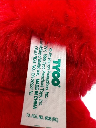 Tyco Sesame Street 1997 Vintage Tickle Me Elmo Talking Plush Doll #32715 - Picture 6 of 12