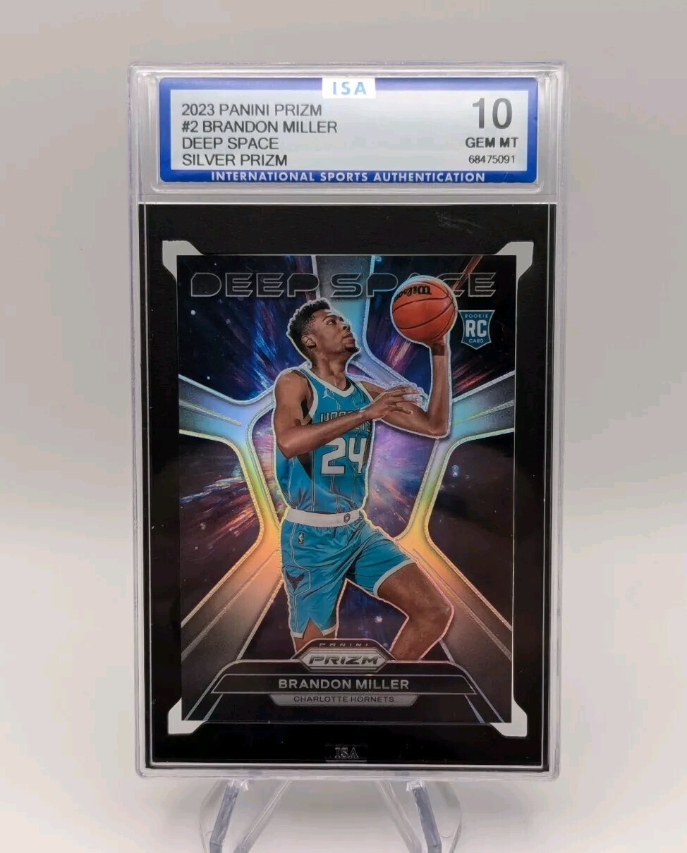 Brandon Miller 2023-24 Panini Prizm Deep Space Silver Holo RC SP #2 PSA 10